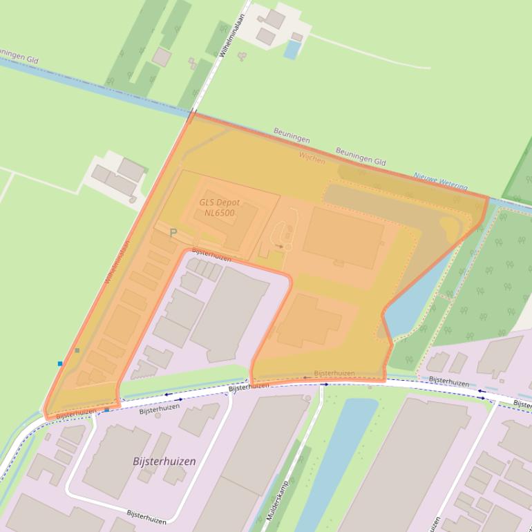 Kaart van postcodegebied 6604LL.