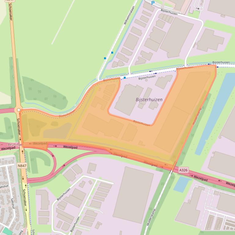 Kaart van postcodegebied 6604LM.