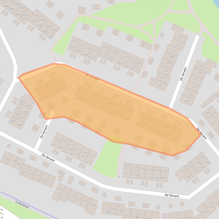 Kaart van postcodegebied 6605AG.