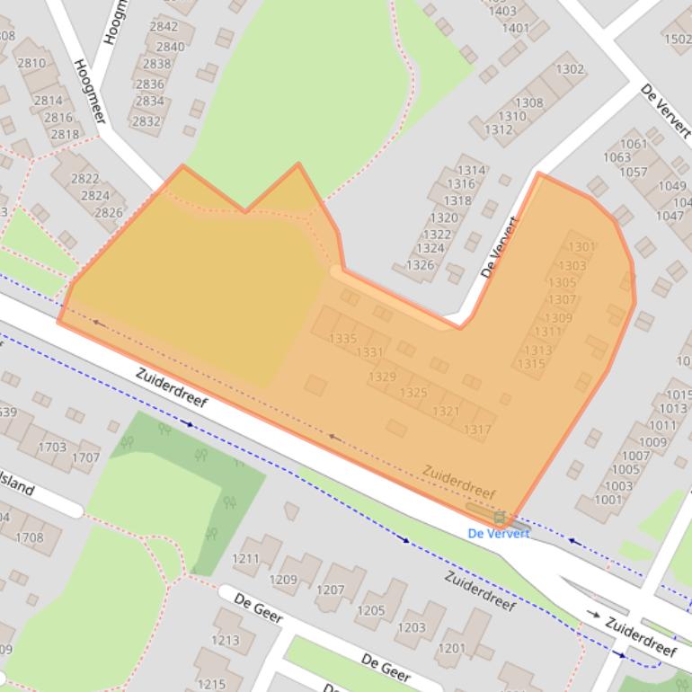 Kaart van postcodegebied 6605AH.