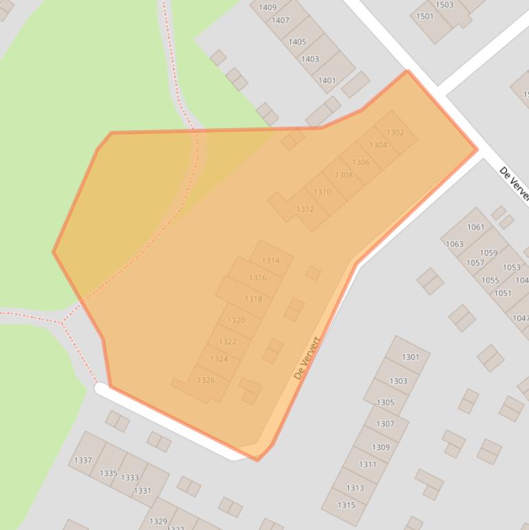 Kaart van postcodegebied 6605AJ.