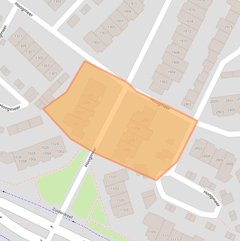 Kaart van postcodegebied 6605BC.