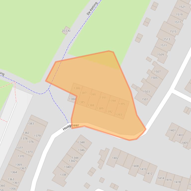 Kaart van postcodegebied 6605BM.