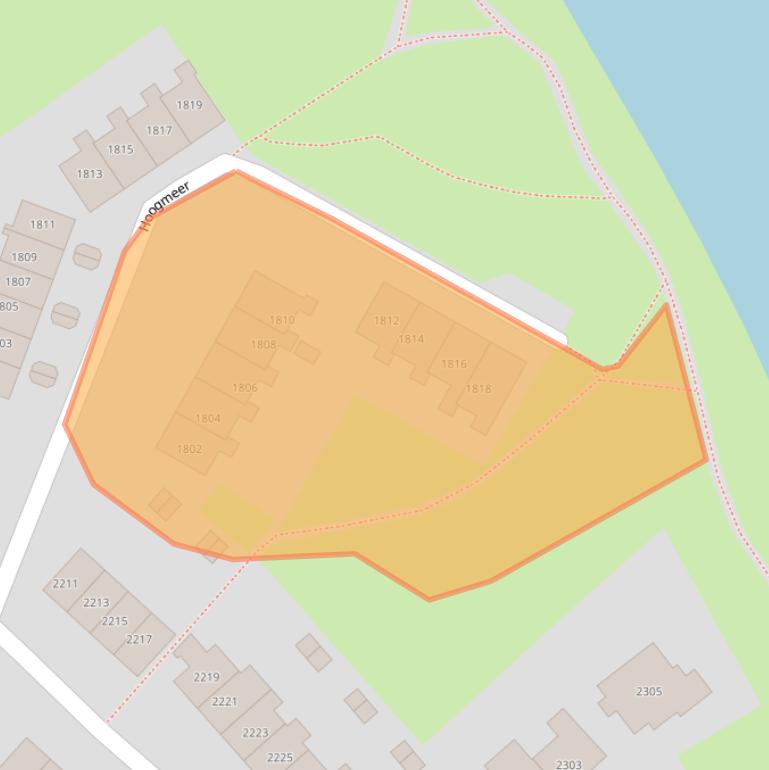 Kaart van postcodegebied 6605BS.