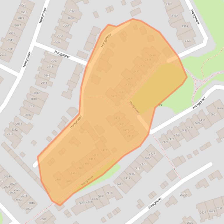 Kaart van postcodegebied 6605CD.