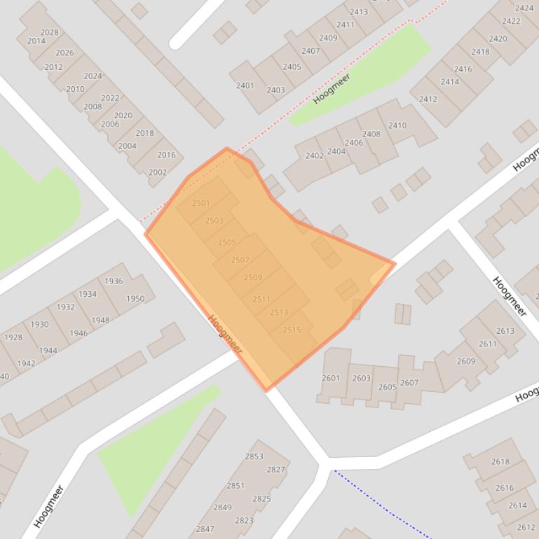 Kaart van postcodegebied 6605CK.