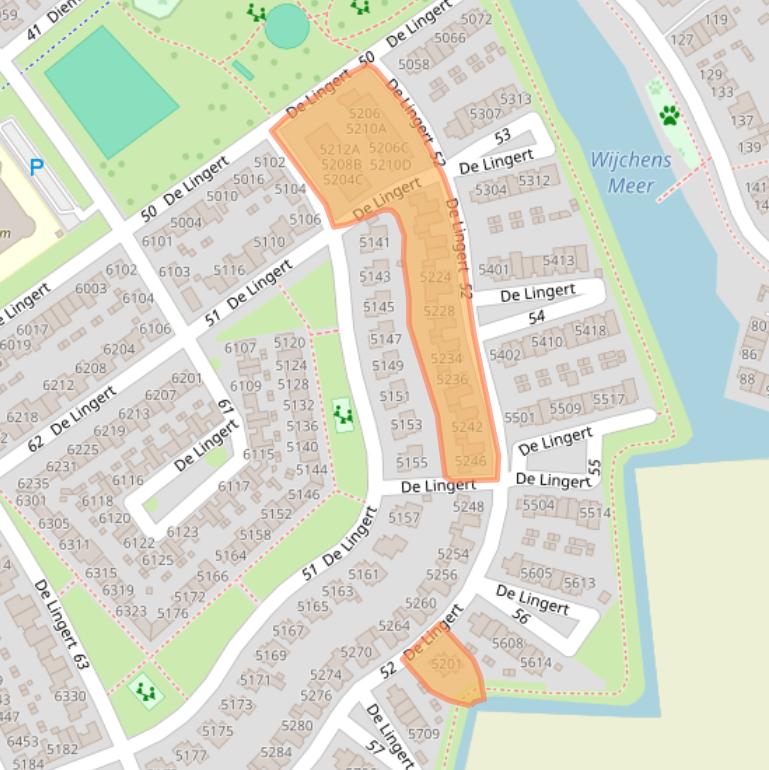 Kaart van postcodegebied 6605DH.