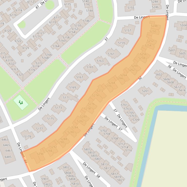 Kaart van postcodegebied 6605DJ.