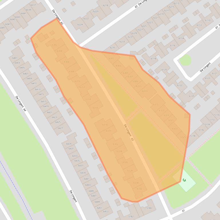Kaart van postcodegebied 6605DX.