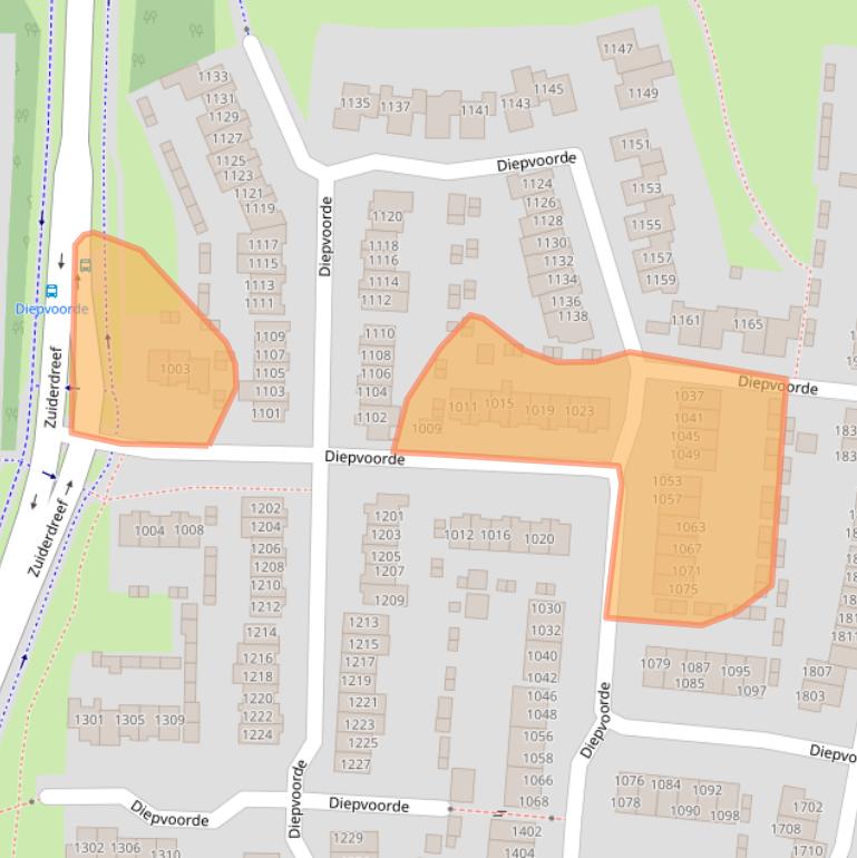 Kaart van postcodegebied 6605EA.