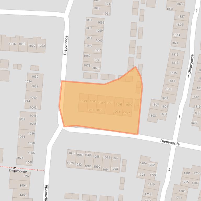 Kaart van postcodegebied 6605EB.