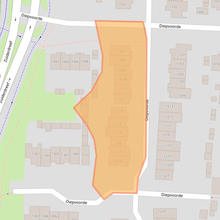 Kaart van postcodegebied 6605EK.