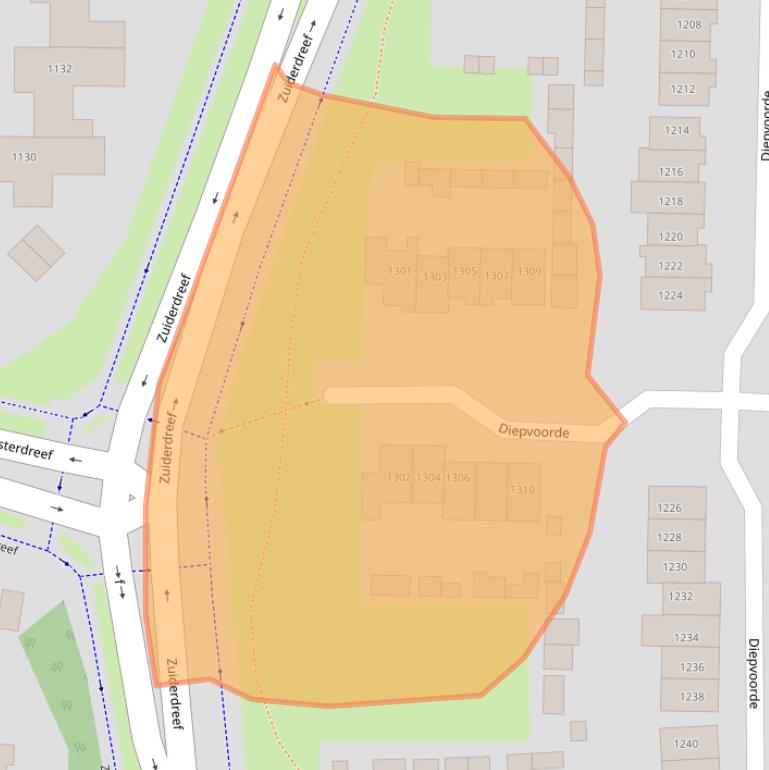 Kaart van postcodegebied 6605EM.