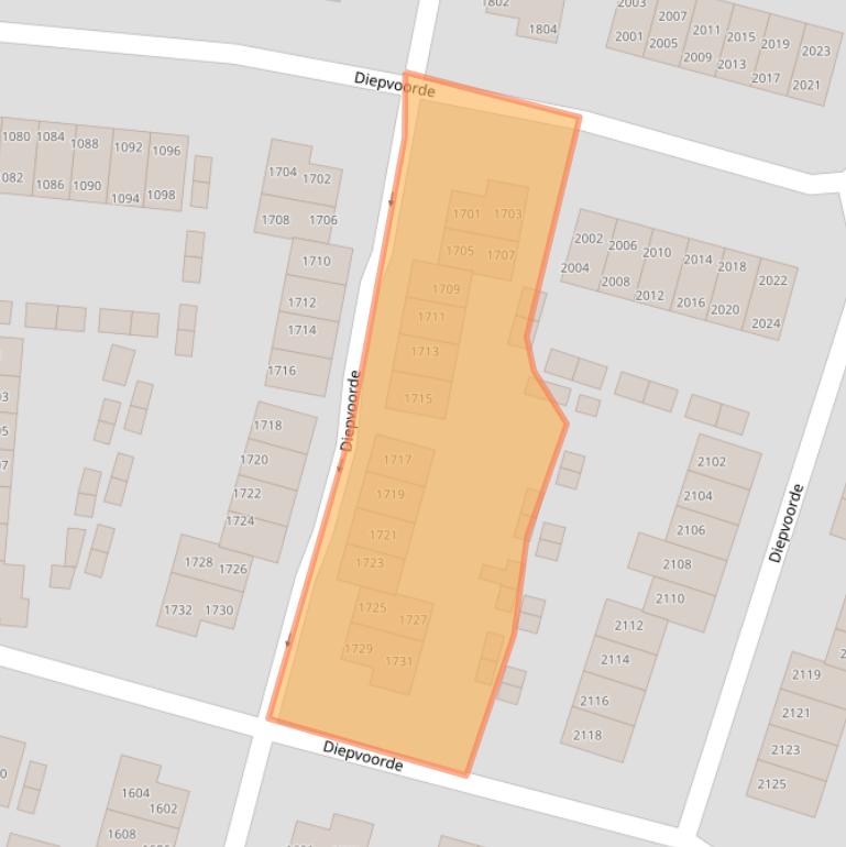 Kaart van postcodegebied 6605ES.