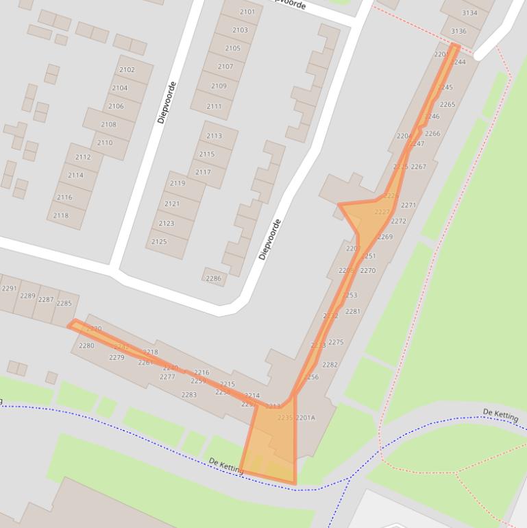 Kaart van postcodegebied 6605GH.