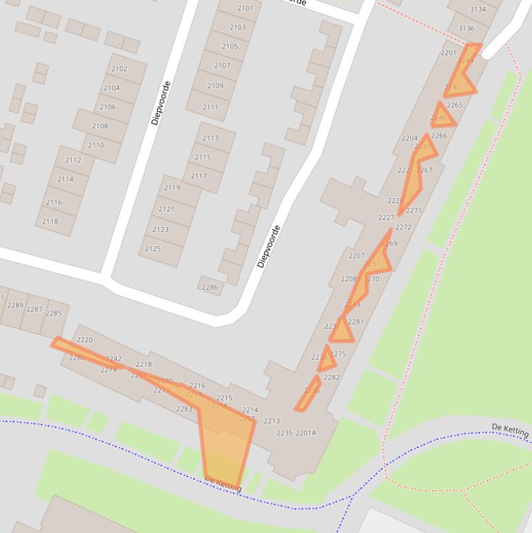 Kaart van postcodegebied 6605GJ.