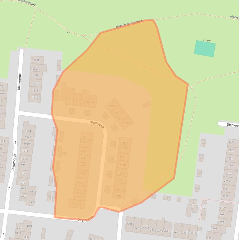 Kaart van postcodegebied 6605GM.
