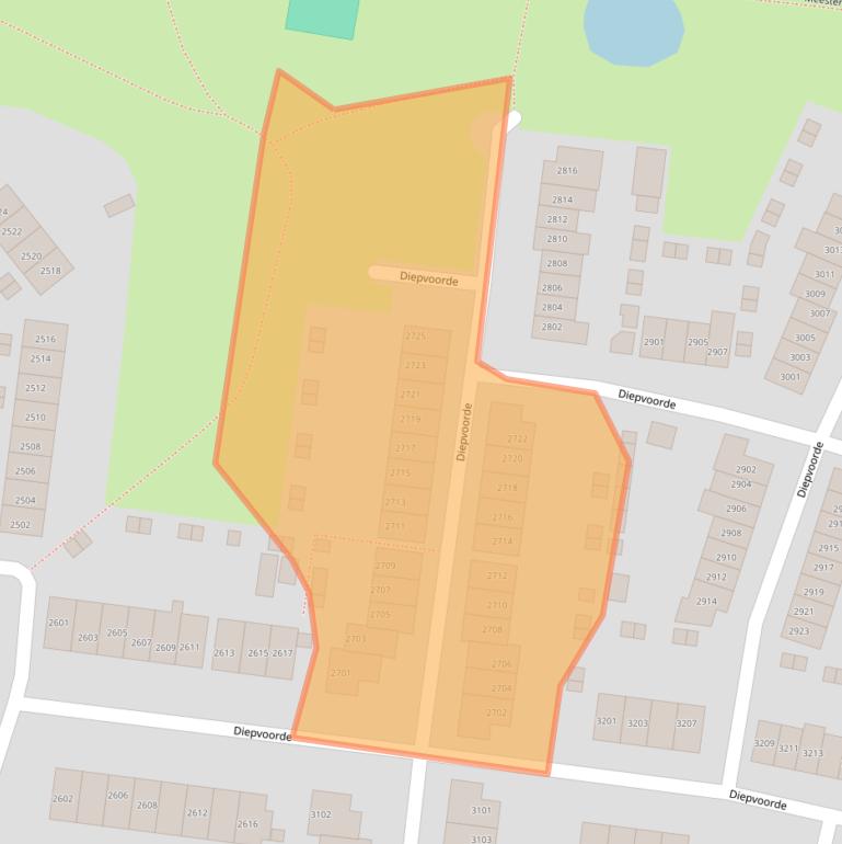 Kaart van postcodegebied 6605GP.