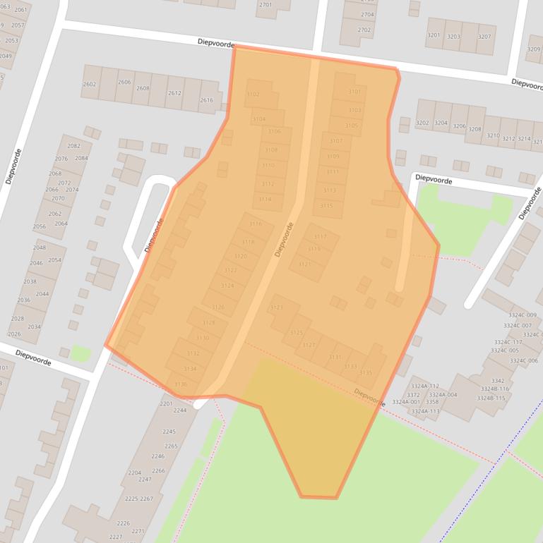 Kaart van postcodegebied 6605GR.