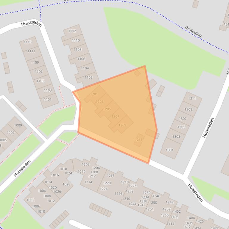 Kaart van postcodegebied 6605HE.