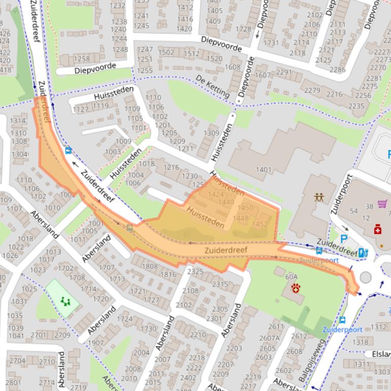 Kaart van postcodegebied 6605HL.