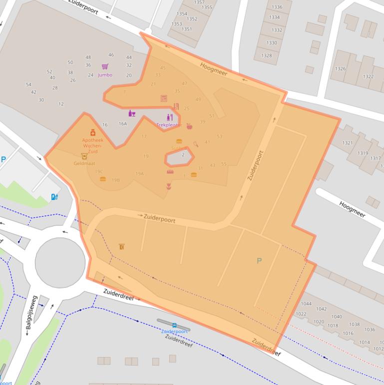 Kaart van postcodegebied 6605HM.