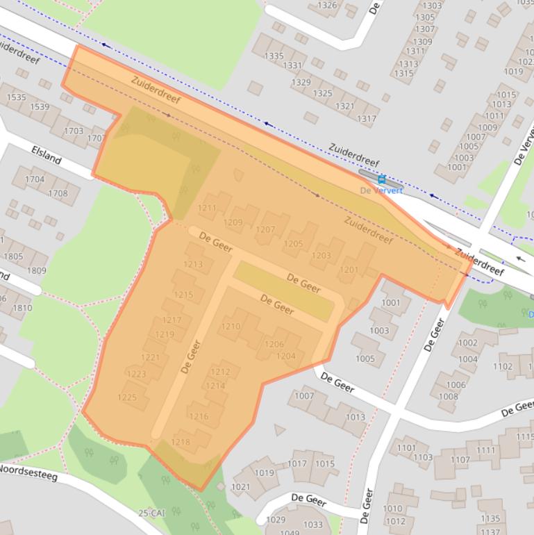 Kaart van postcodegebied 6605HV.