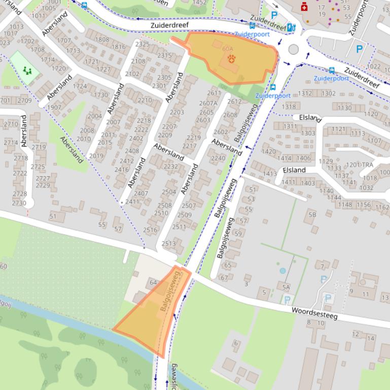 Kaart van postcodegebied 6605JD.