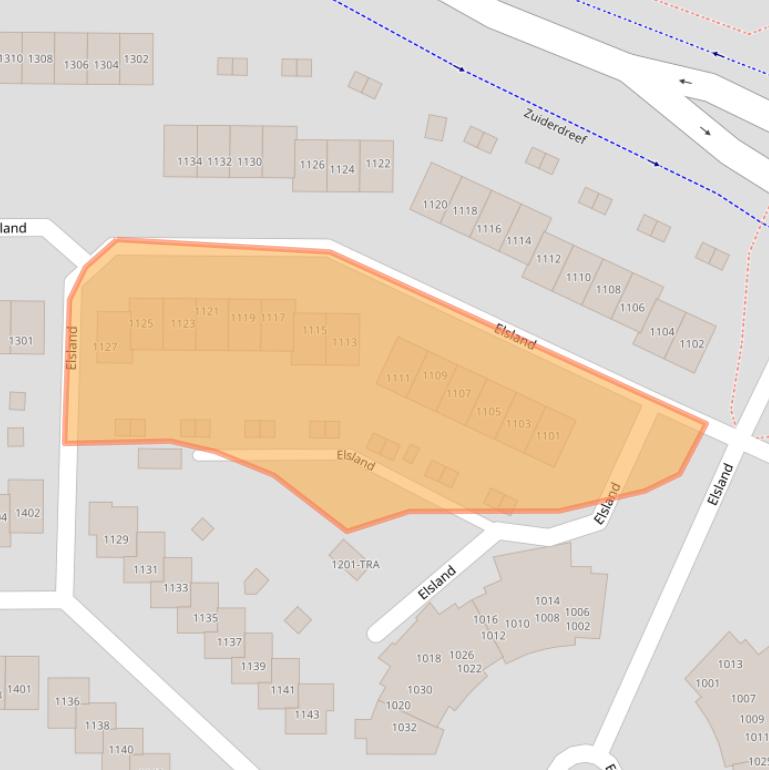 Kaart van postcodegebied 6605KC.