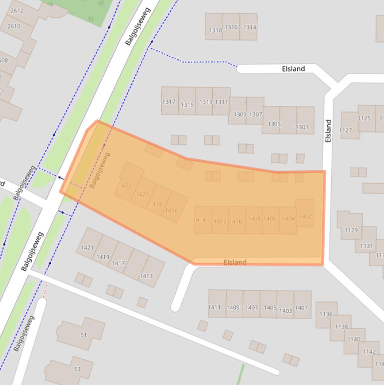 Kaart van postcodegebied 6605KL.