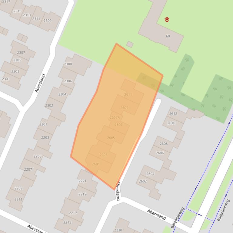 Kaart van postcodegebied 6605NW.