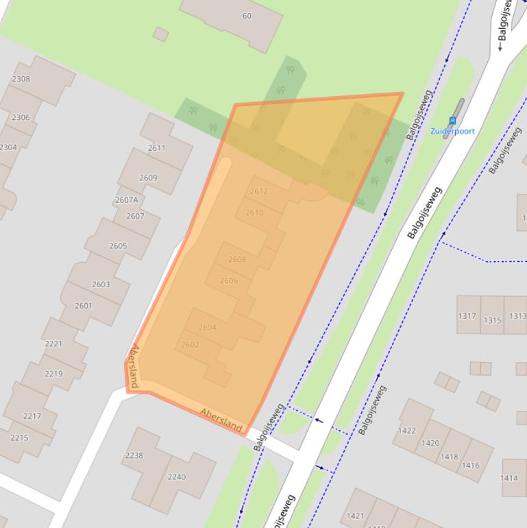 Kaart van postcodegebied 6605NX.