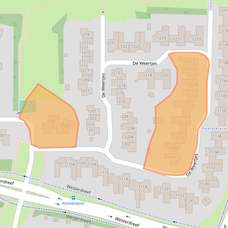 Kaart van postcodegebied 6605RC.