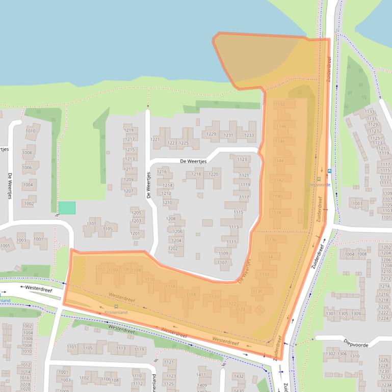 Kaart van postcodegebied 6605RD.