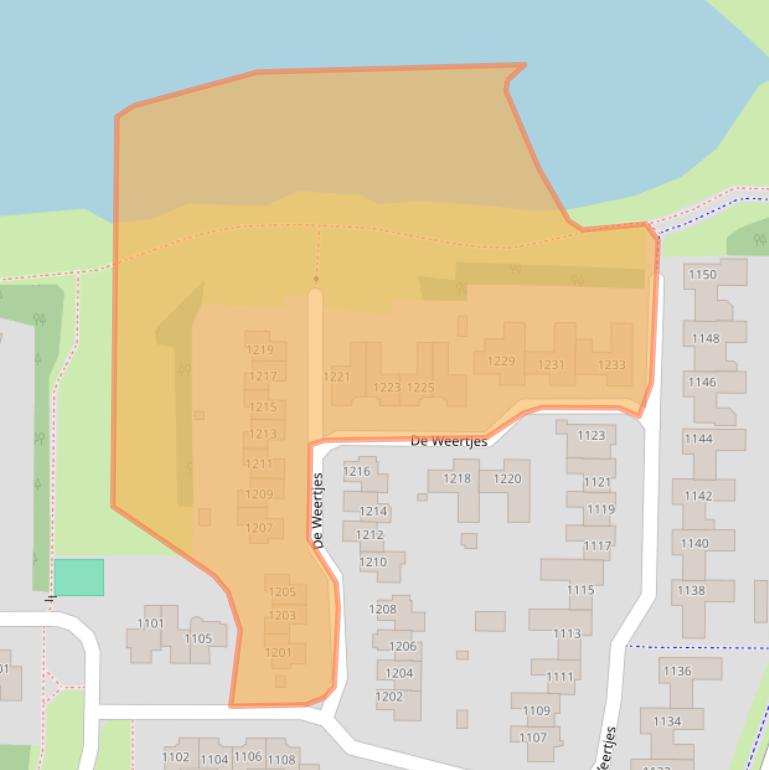 Kaart van postcodegebied 6605RE.