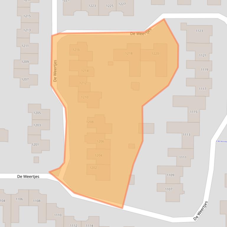 Kaart van postcodegebied 6605RG.