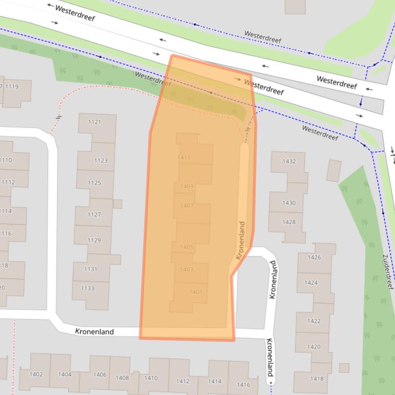 Kaart van postcodegebied 6605RV.