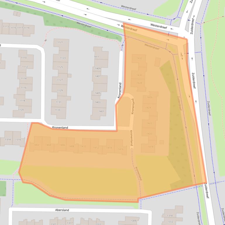 Kaart van postcodegebied 6605RW.