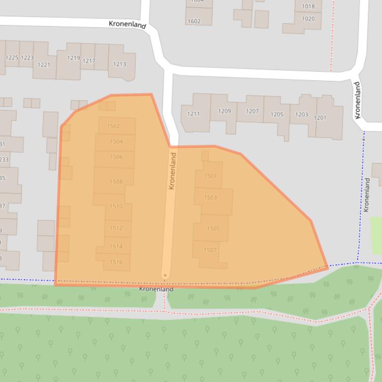 Kaart van postcodegebied 6605RX.