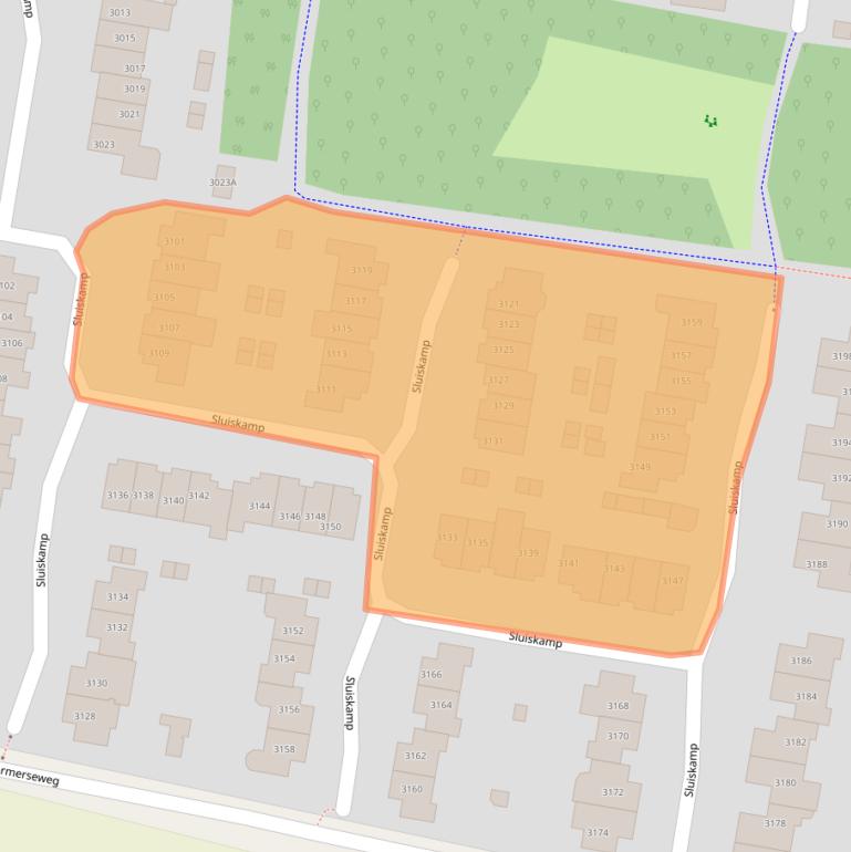 Kaart van postcodegebied 6605SL.