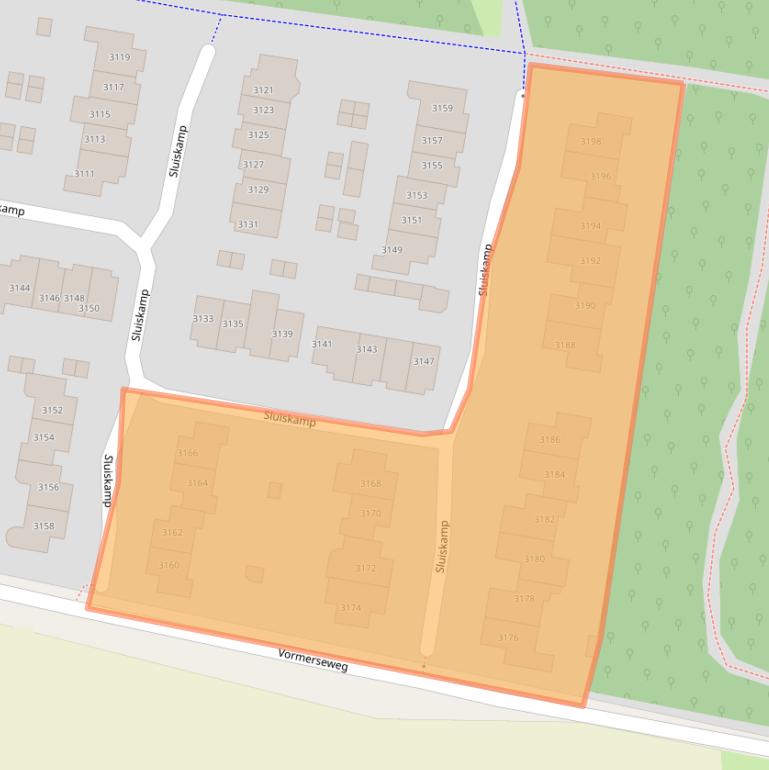 Kaart van postcodegebied 6605SN.