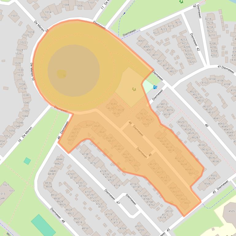 Kaart van postcodegebied 6605XJ.