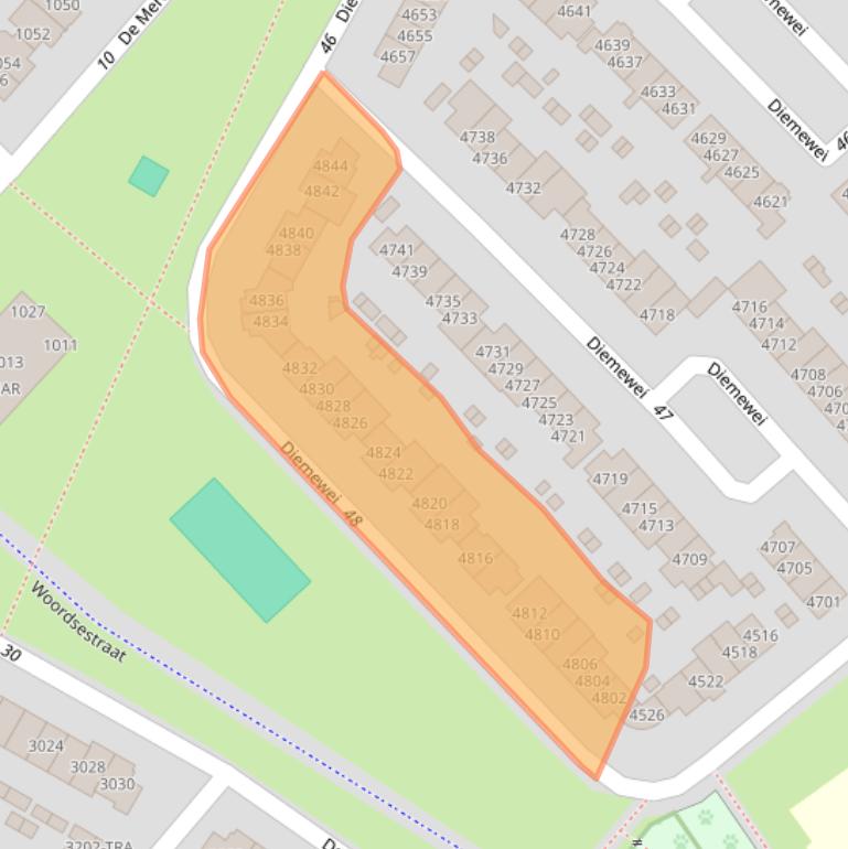 Kaart van postcodegebied 6605XL.