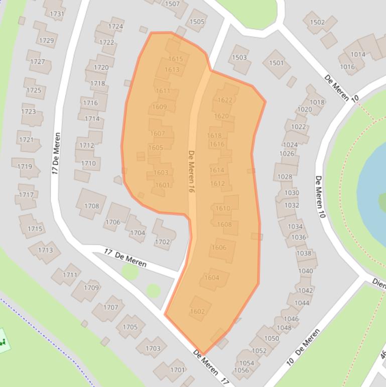 Kaart van postcodegebied 6605XT.