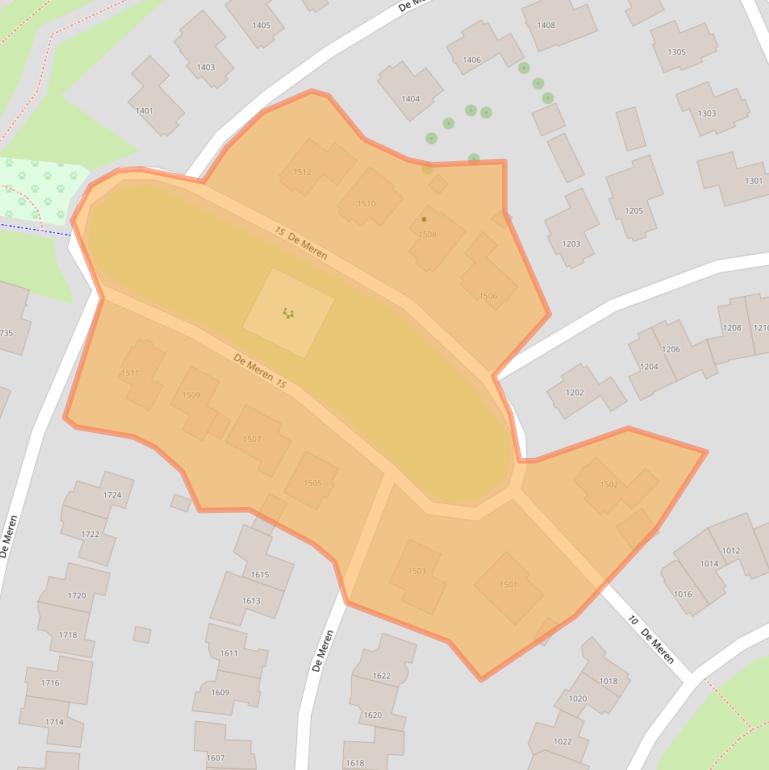 Kaart van postcodegebied 6605XV.