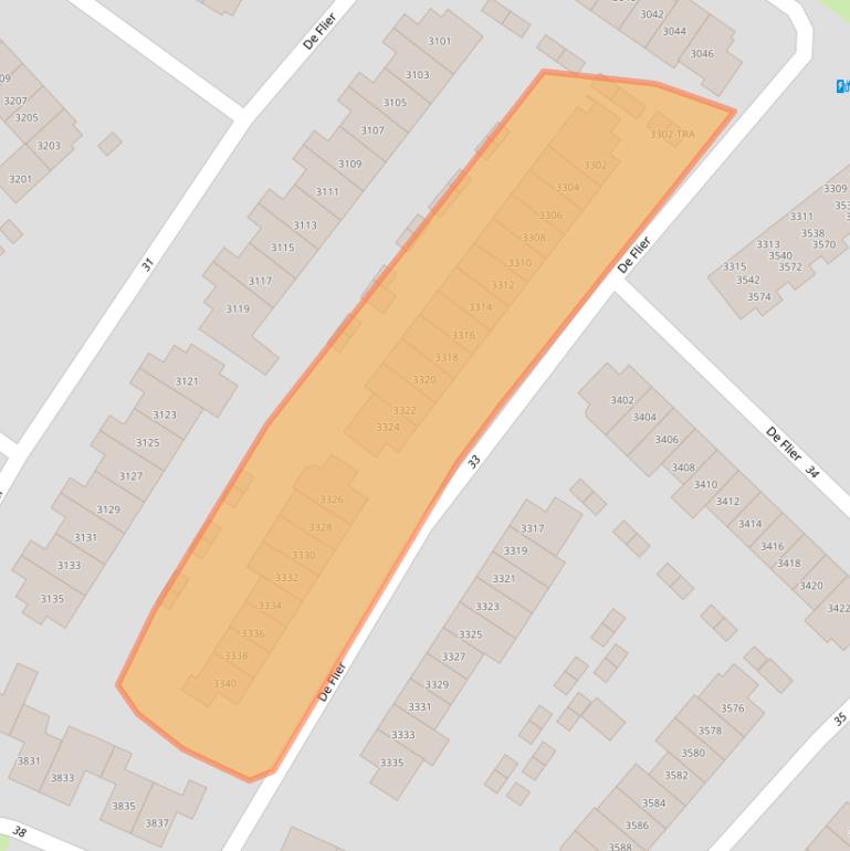 Kaart van postcodegebied 6605ZG.