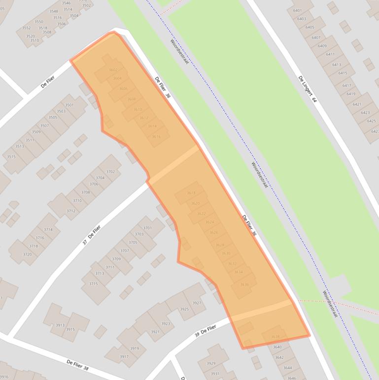 Kaart van postcodegebied 6605ZM.