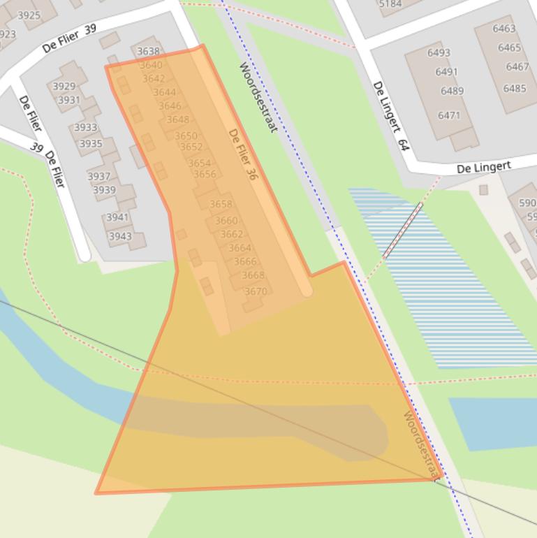 Kaart van postcodegebied 6605ZN.