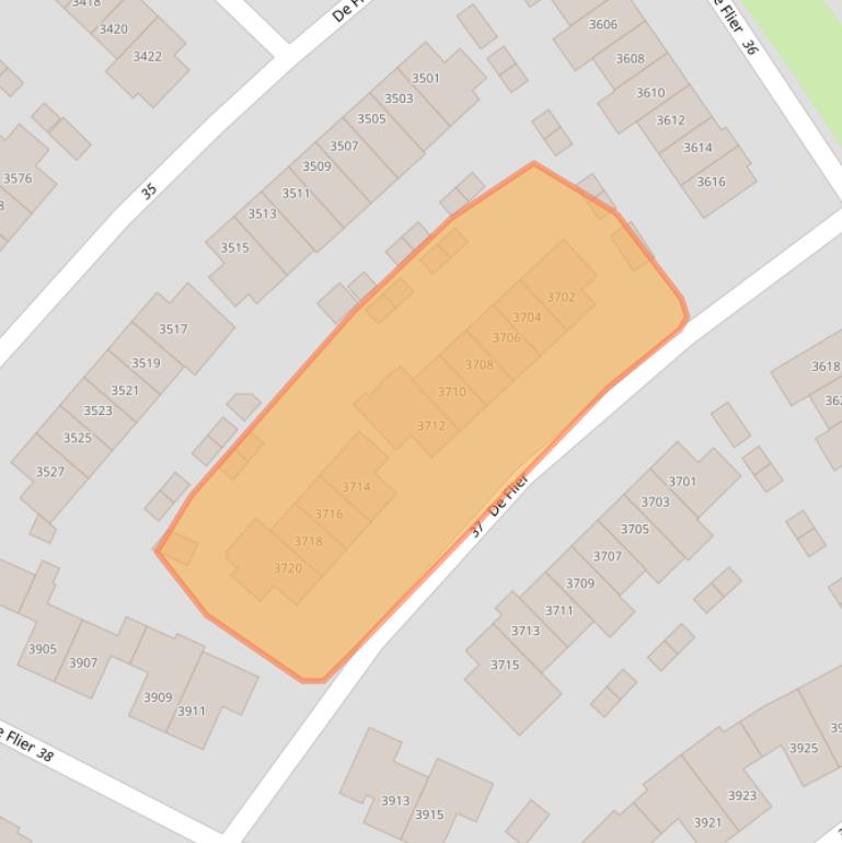 Kaart van postcodegebied 6605ZR.