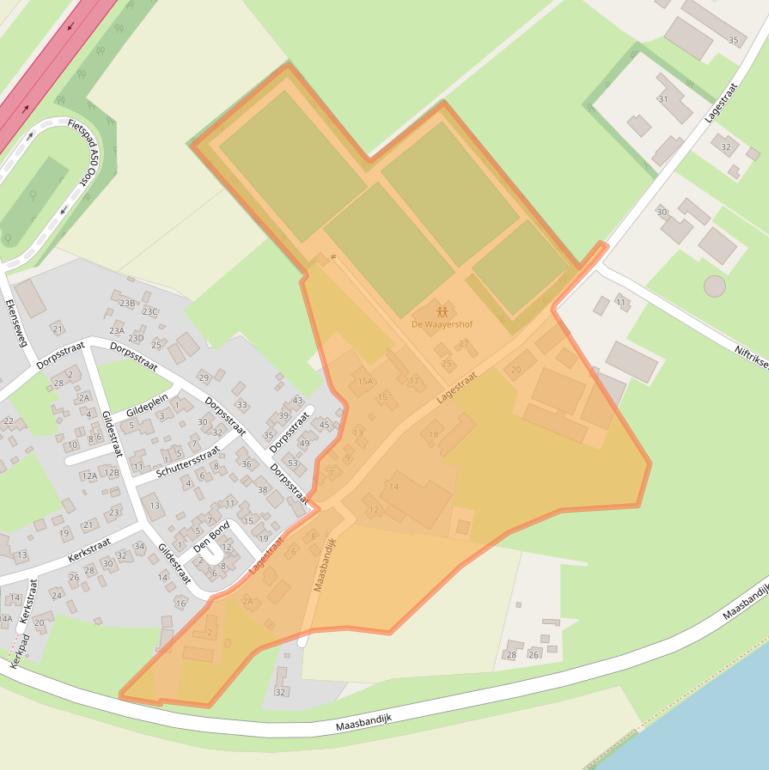 Kaart van postcodegebied 6606AB.